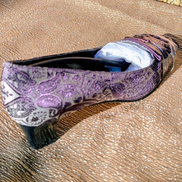 "Merlot Multi" Upscale Paisley Dress Pumps   NWT - Picture 6 of 8